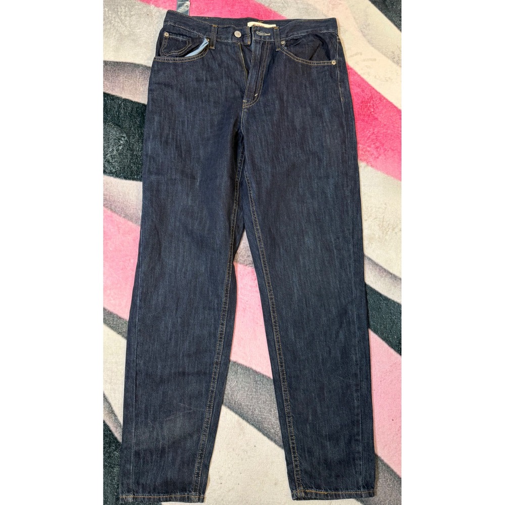 Levis 80s Mom Jeans Womens 30 Dark Wash Indigo High Rise Tapered Leg Denim